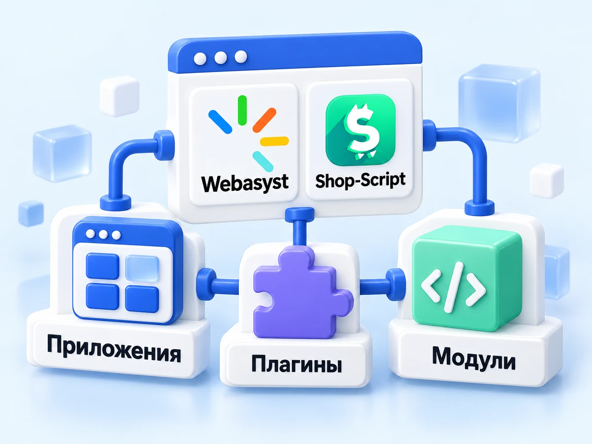 Webasyst и Shop-Script: приложения, плагины и модули — связанные блоки платформы